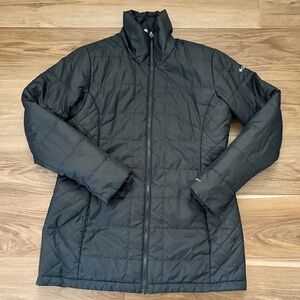 Columbia Women’s sz Large Long Puffer Coat Jacket, black